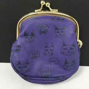 Purple Coin Purse feat. Dogs and Cats by Mossimo